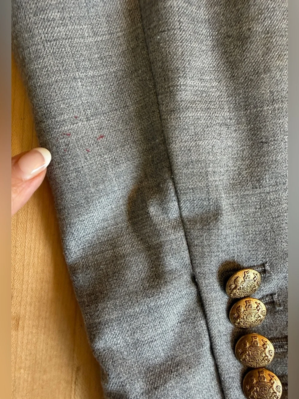 J. Crew Gray Wool Blend Schoolboy Fitted Blazer, Sz 0
